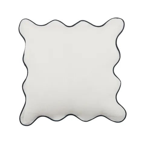 DIABLO Cotton Cushion 50x50cm White/Navy