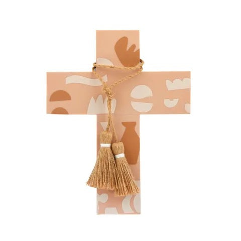 CURIO RESIN CROSS  NATURAL/NUDE