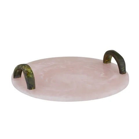 KIP RESIN TRAY  NUDE/OLIVE