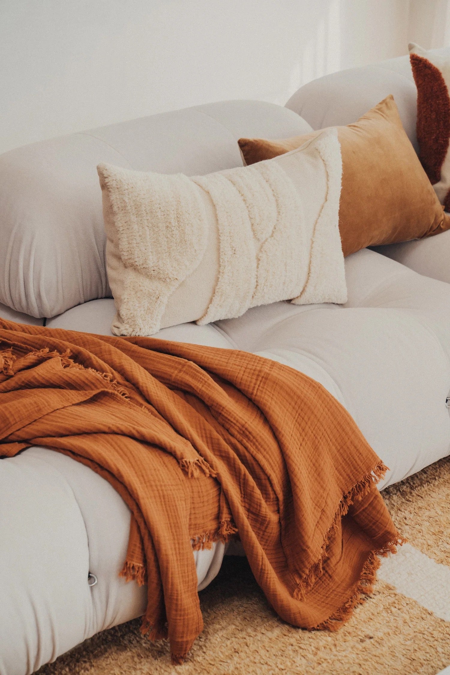 Enes Cotton Throw | Terracotta Regular price