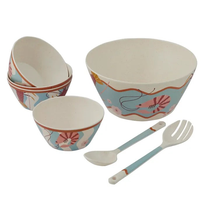 Shack Bamboo Fibre Salad Set – 7 Piece