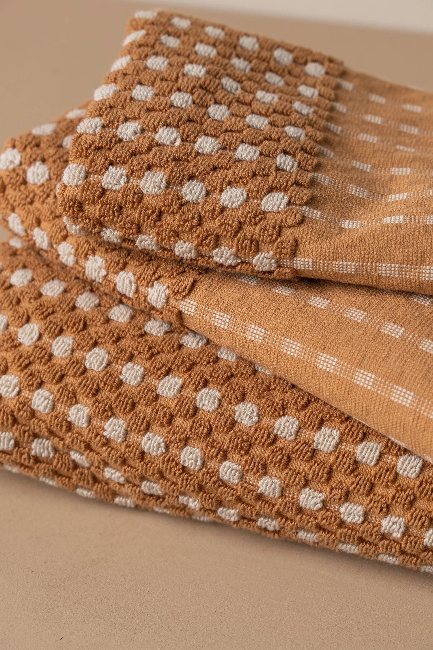 Chickpea Bathsheet Collection - Terracotta Stone