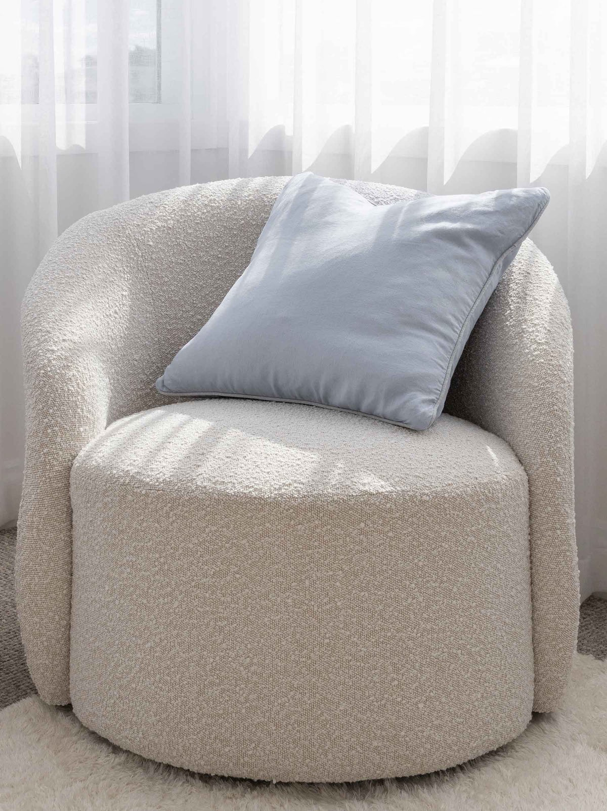 Piper Linen 55CM Powder Blue