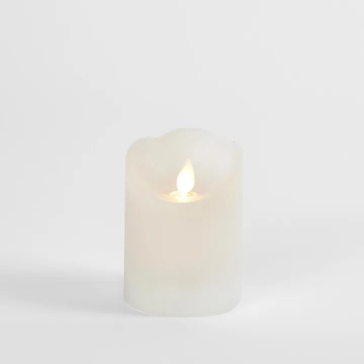 LED BATTERY OPERATED WAX FLAMELESS CANDLES- WHITE