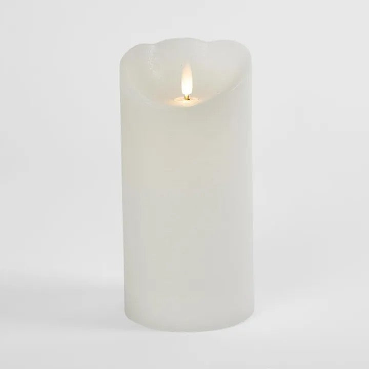 LED BATTERY OPERATED WAX FLAMELESS CANDLES- WHITE
