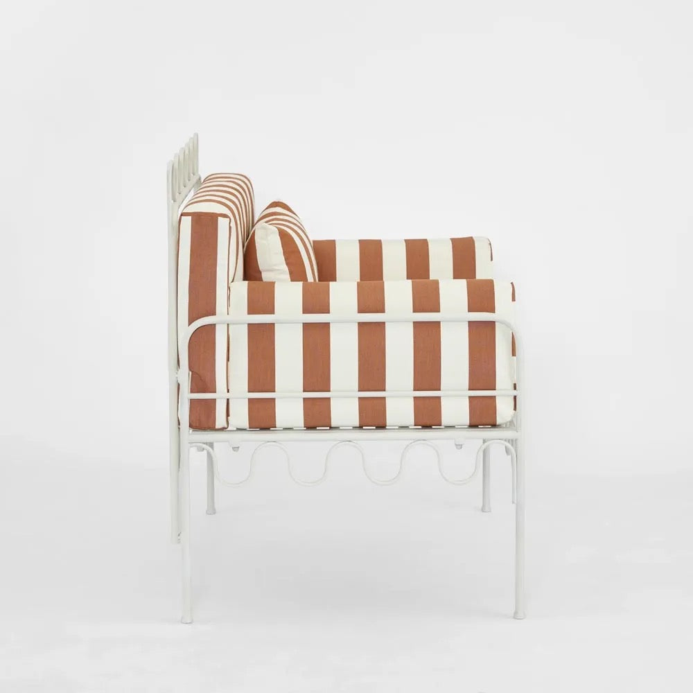 Wira Arm Chair Terracotta Stripe