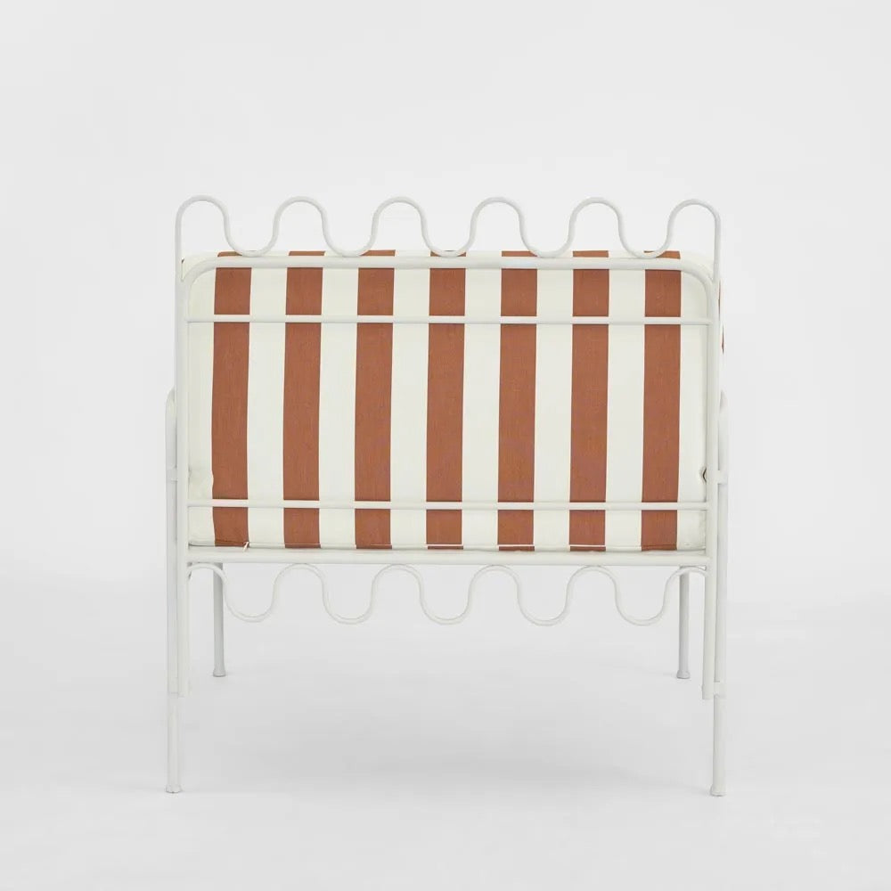 Wira Arm Chair Terracotta Stripe