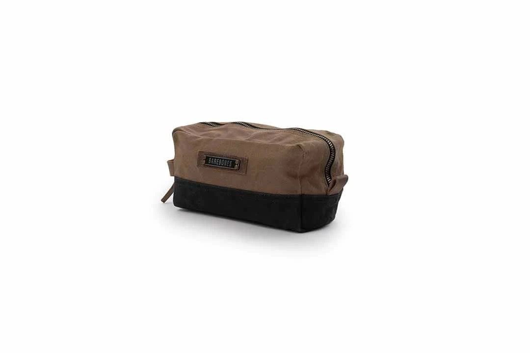 NEELUM TOILETRY BAG DOPP KIT WAXED CANVAS - KHAKI