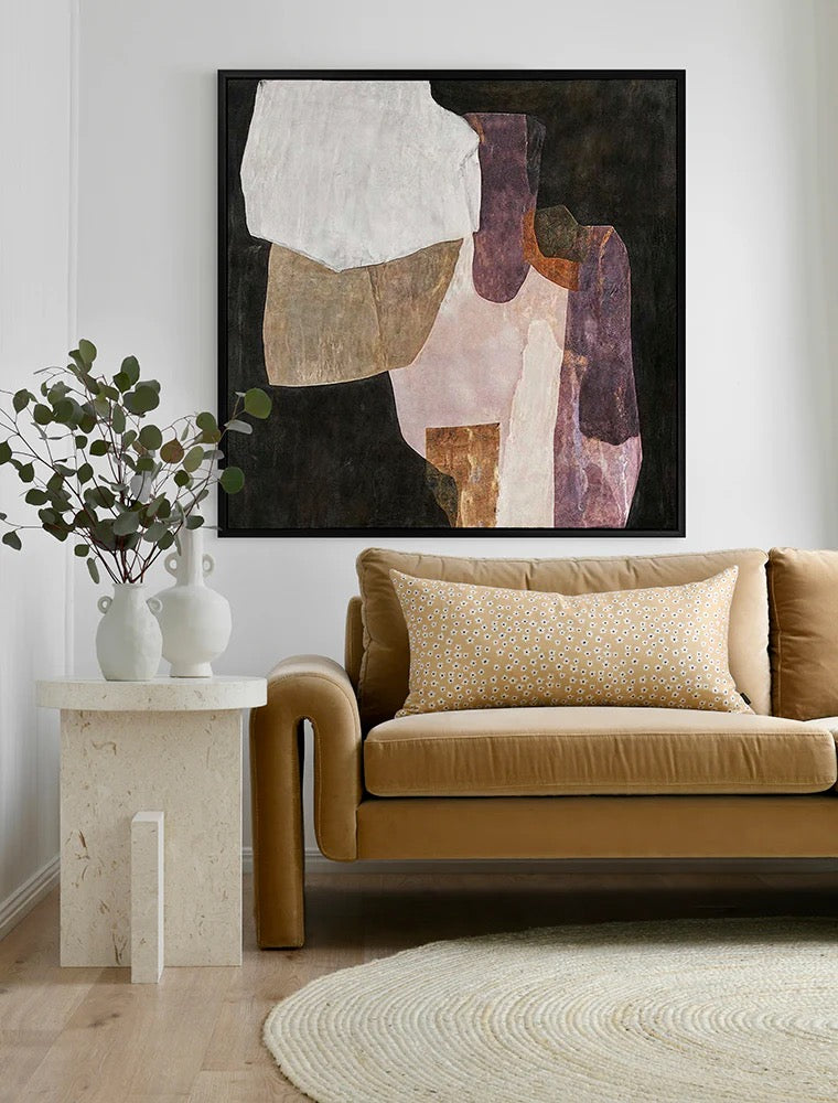 Chiaroscuro I - Black Box Frame Canvas - 90x90