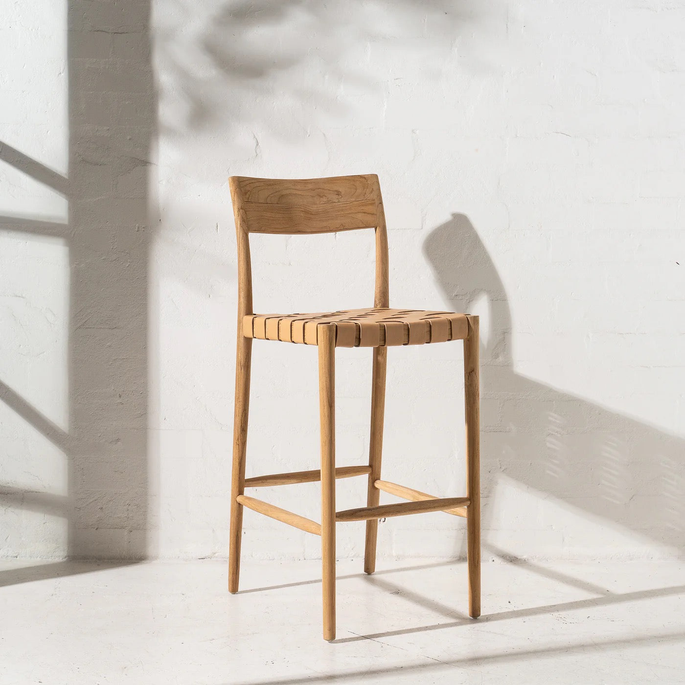 AINA LEATHER BARSTOOL