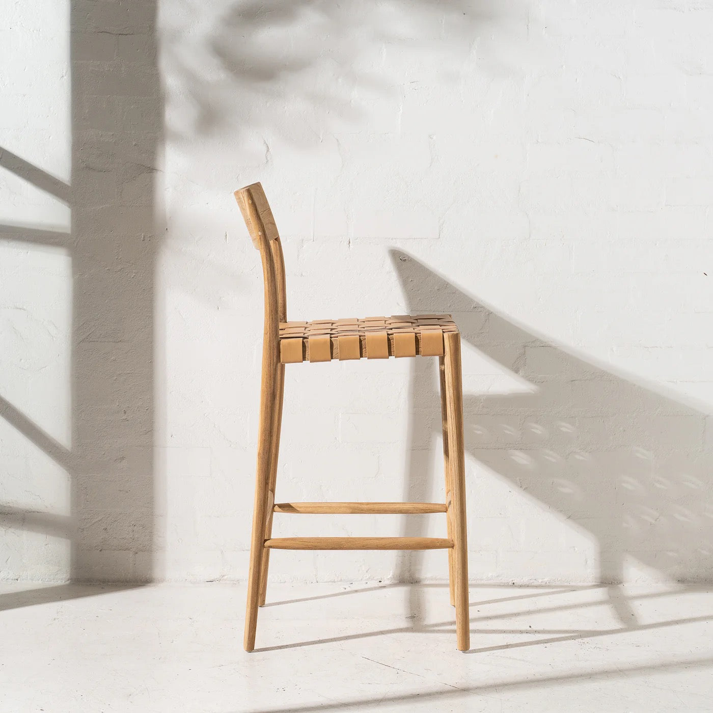 AINA LEATHER BARSTOOL