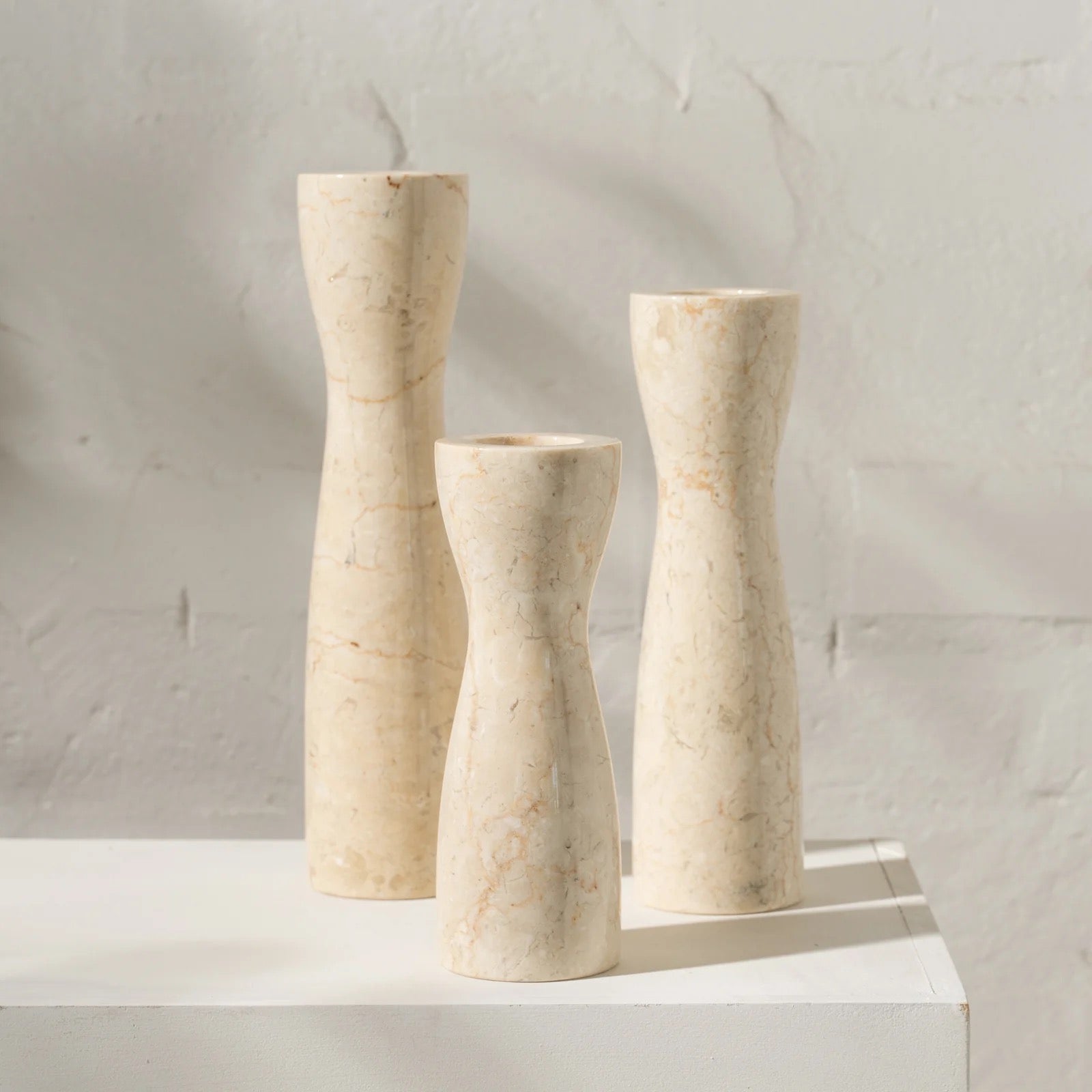 Eijaz Travertine Candle Holder