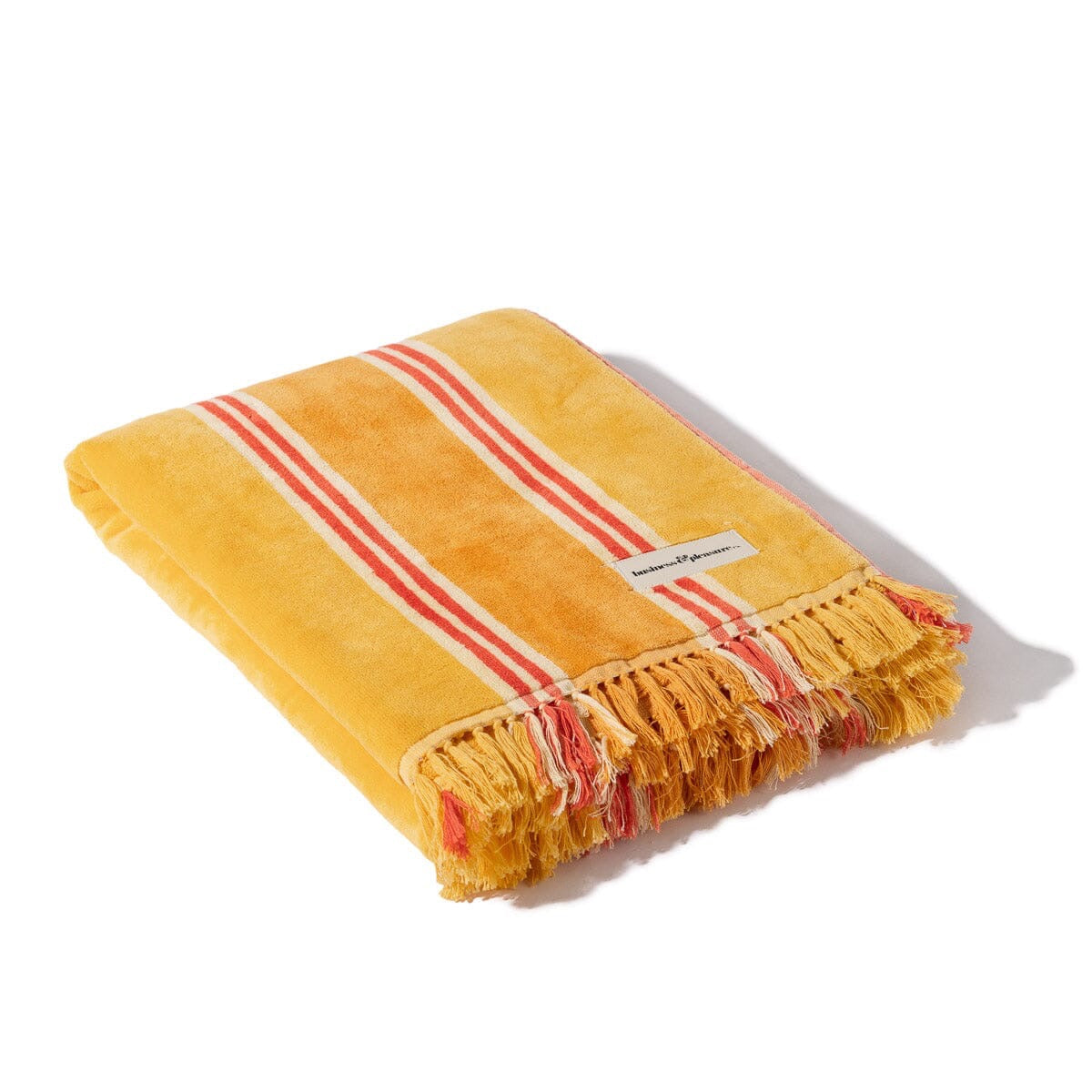 THE BEACH TOWEL - BISTRO PAPAYA STRIPE
