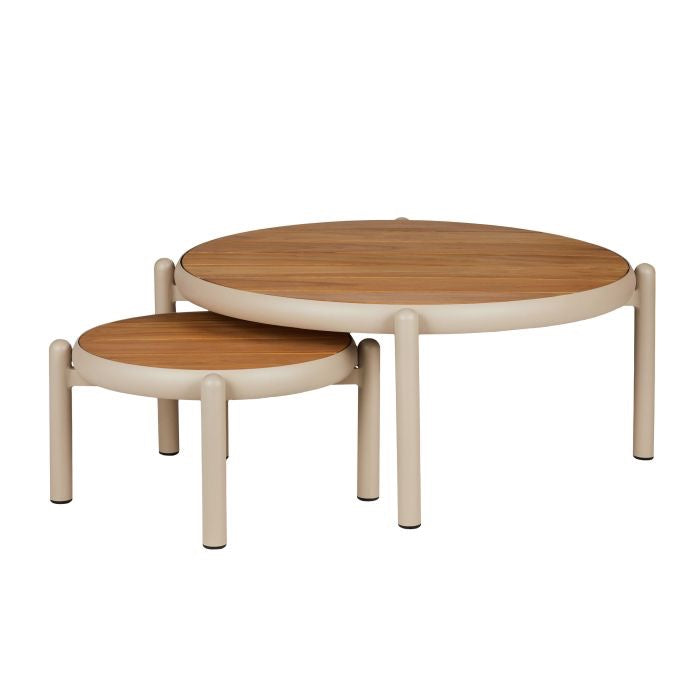 GRAND DESIGNS ELWOOD OUTDOOR COFFEE TABLE 2PCS SET NATURAL