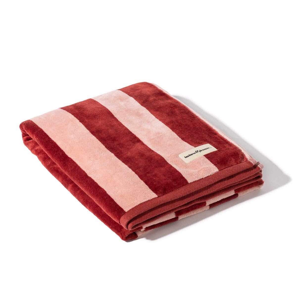 THE BEACH TOWEL - TERRY TERRACOTTA STRIPE