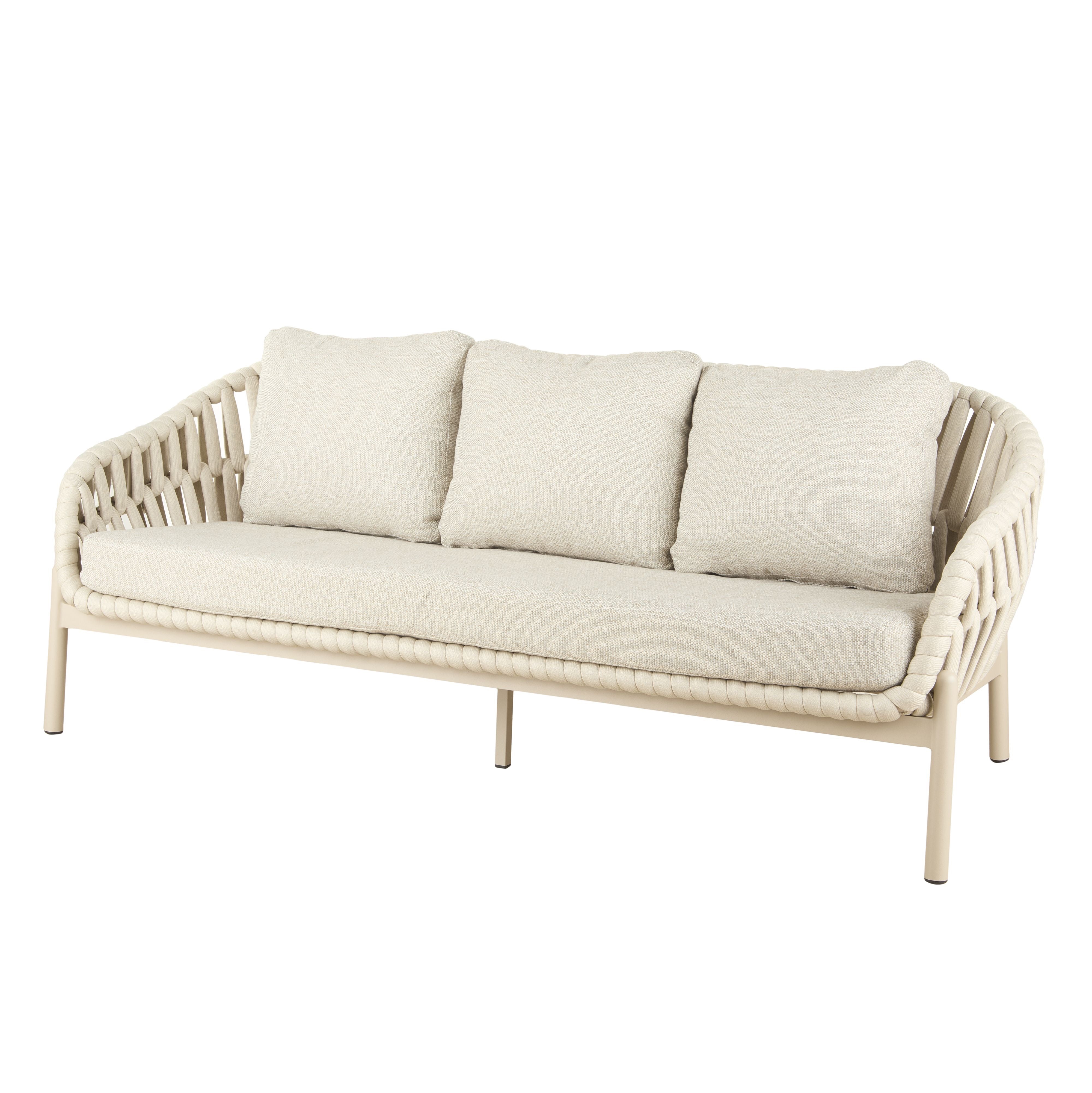 GRAND DESIGNS ELWOOD OUTDOOR 3 SEATER SOFA CREAM