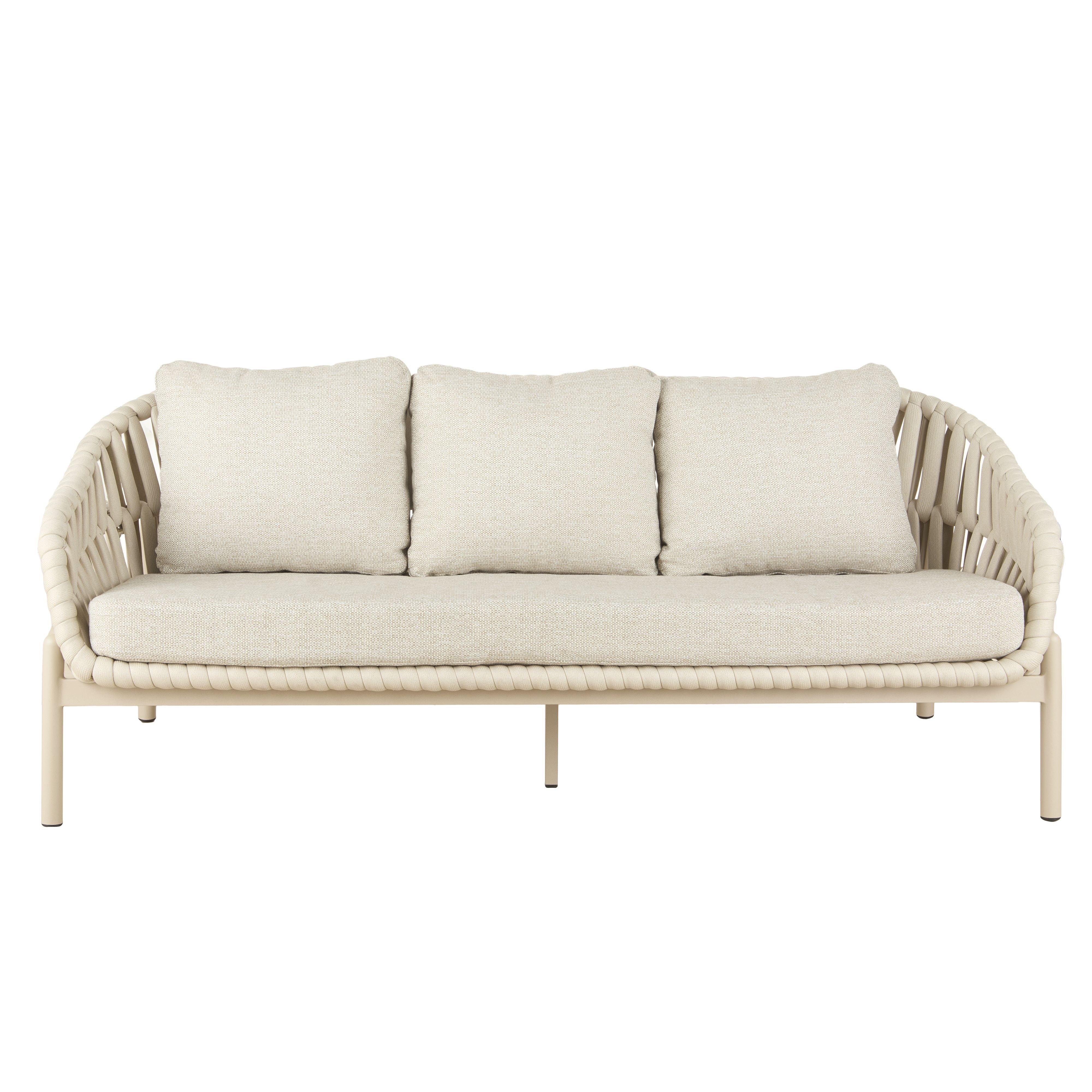 GRAND DESIGNS ELWOOD OUTDOOR 3 SEATER SOFA CREAM