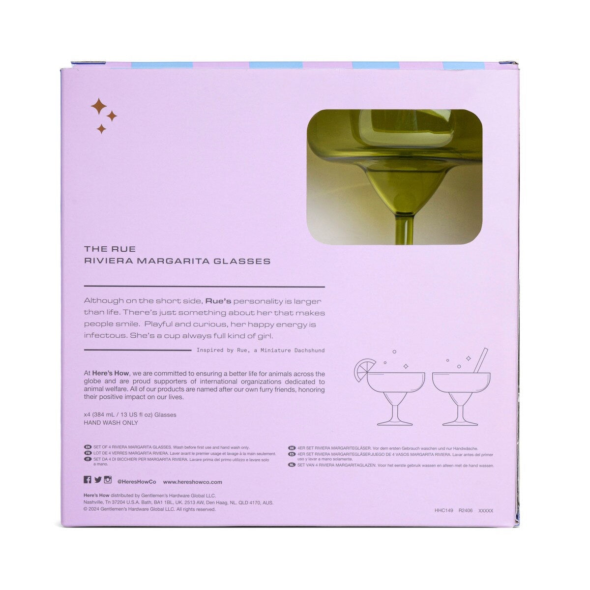 The Rue Margarita Glass - Set of 4