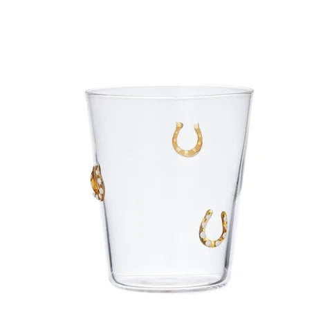 Howdy  & Hoses Shoe Glass Tumbler