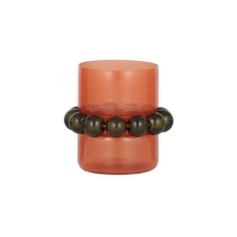 Swift Glass Candle Holder Olive