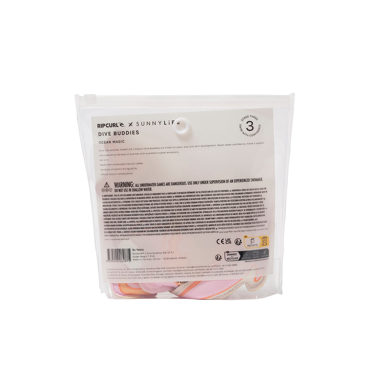 Dive Buddies Ocean Magic Pink Set of 3