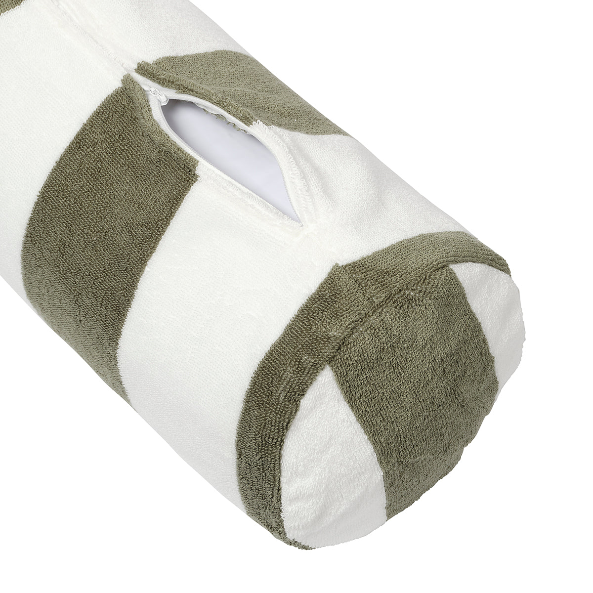 Inflatable Beach Pillow The Vacay Olive Stripe