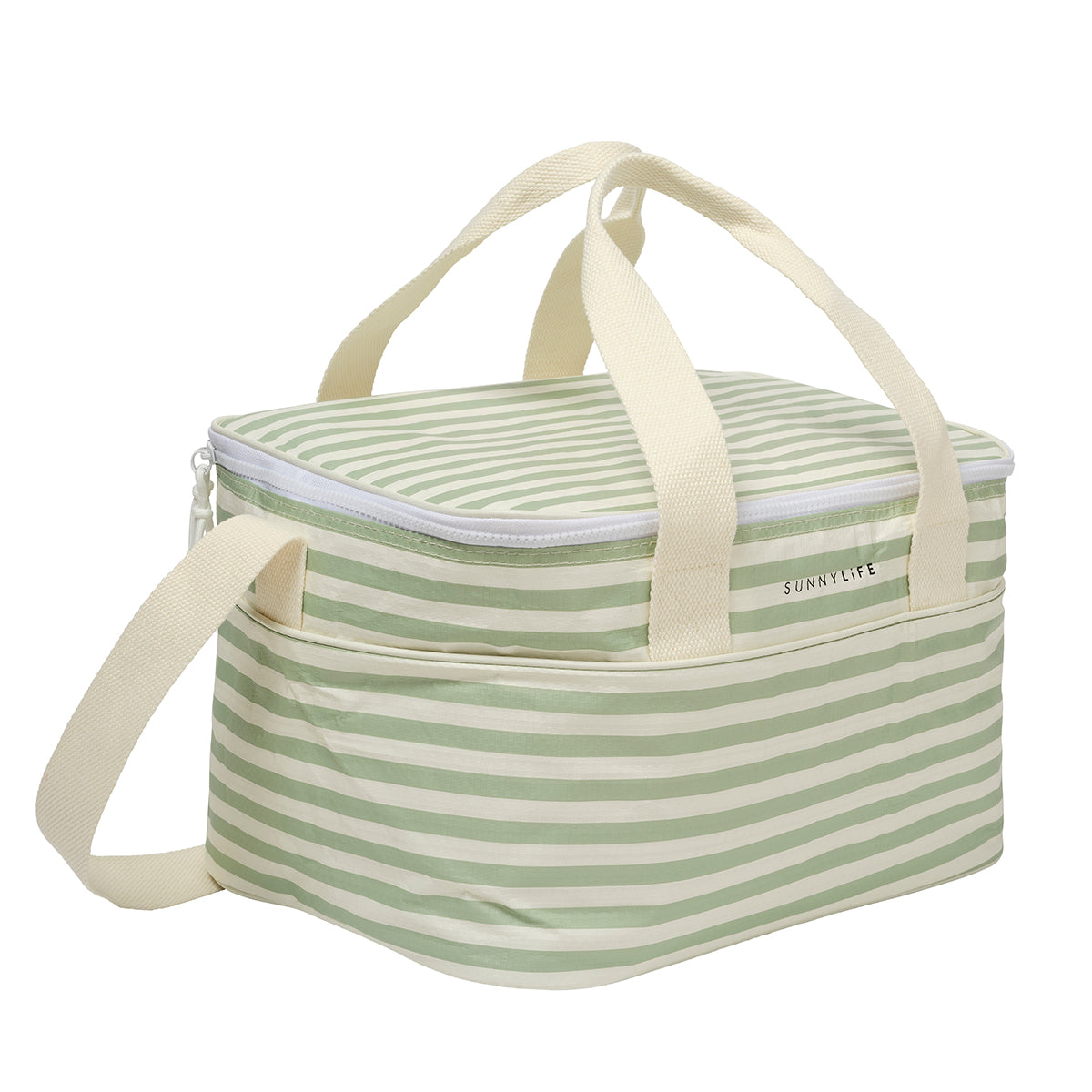 Light Cooler Bag Sea Sage Stripe