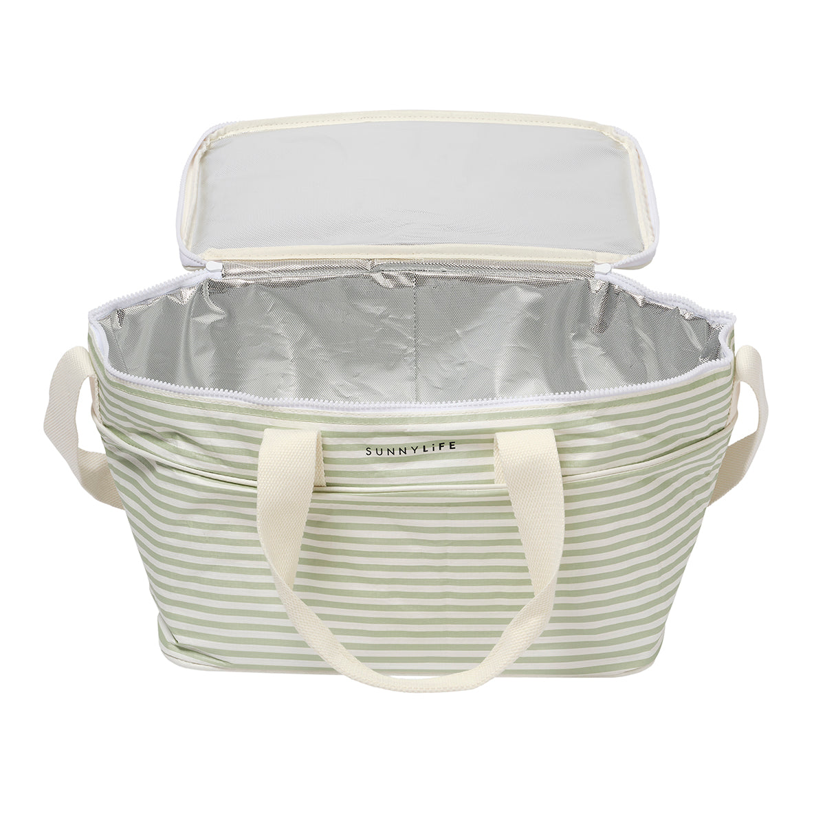 Light Cooler Bag Sea Sage Stripe