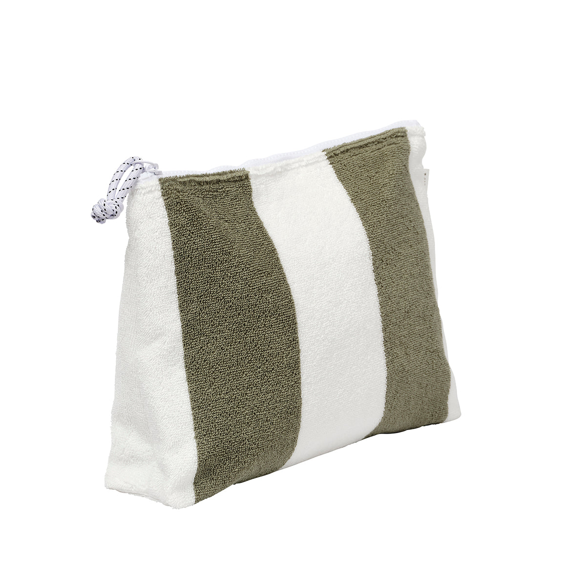 Terry Beach Pouch The Vacay Olive Stripe