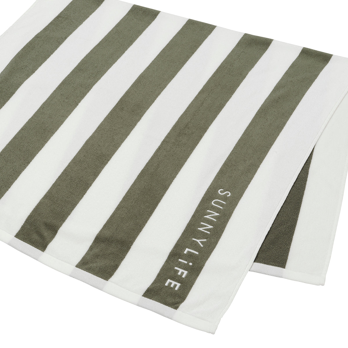 Beach Towel The Vacay Olive Stripe