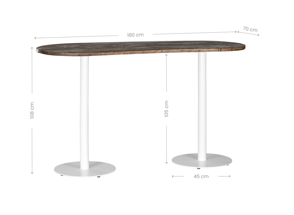 Palm Beach Reclaimed Teak Bar Table