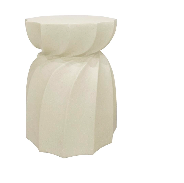 SWIRL MGO SIDE TABLE - BEIGE TERRAZZO