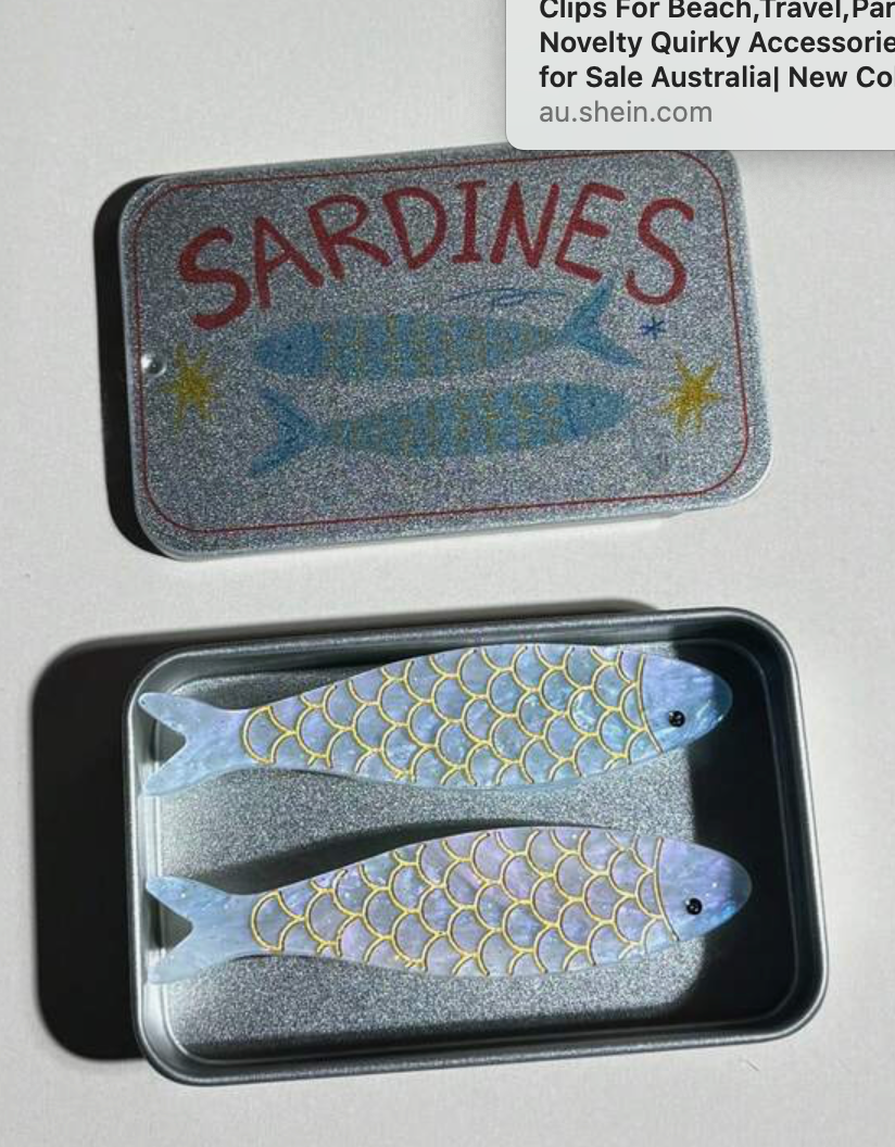 Sardine hair clips