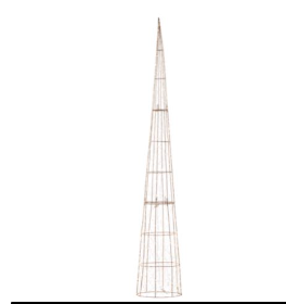 Sparkle Cone Tree/LED Wire 210cm Gold