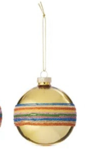 RAINBOW WRAP BAUBLE GLASS