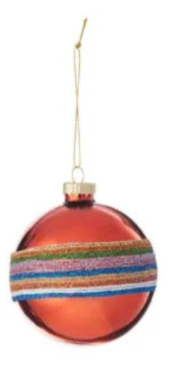 RAINBOW WRAP BAUBLE GLASS