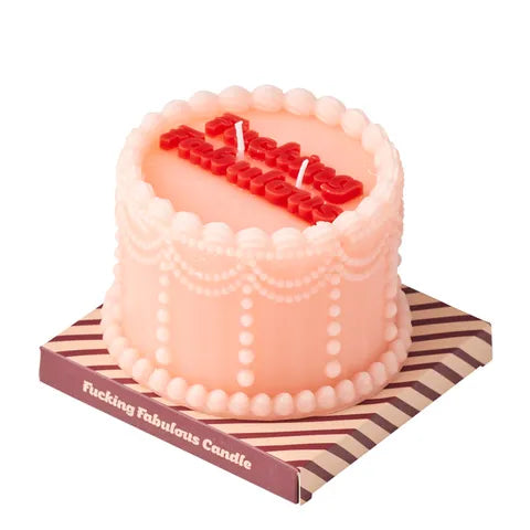Fabulous Birthday Cake Candle Peach