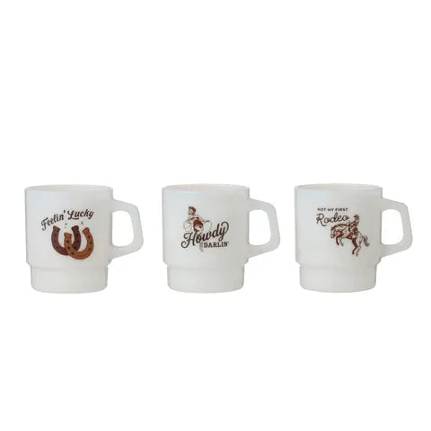 Rodeo Glass Mug Ivory